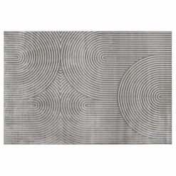 TAPIS RECTANGLE 140X200CM RELIEF GEODE GRIS