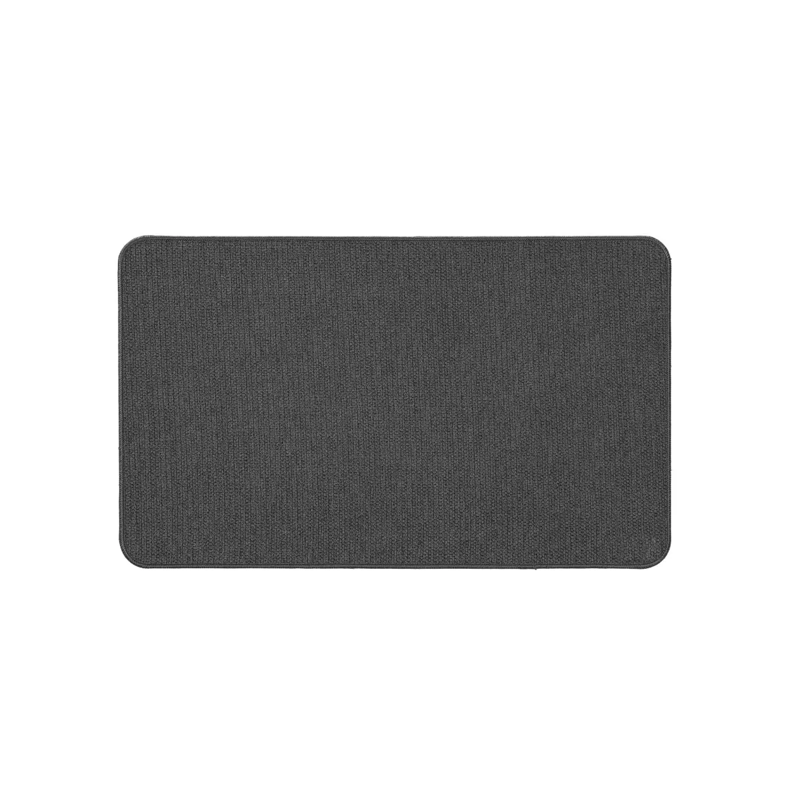 TAPIS RECTANGLE 45X75CM TISSE UNI SIMEO ANTHRACITE