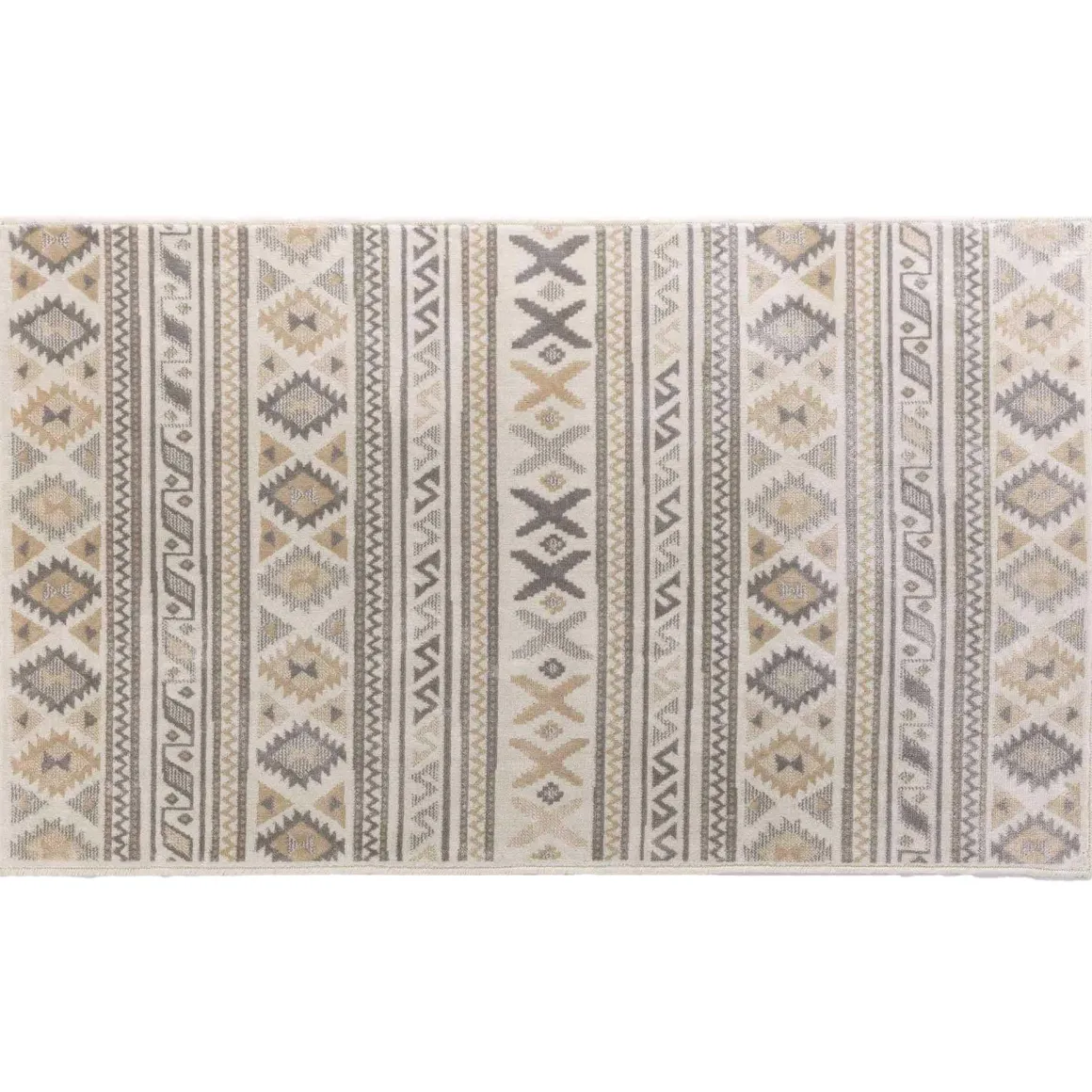 TAPIS RECTANGLE 68X110CM VISCOSE TISSEE SAKARI NATUREL