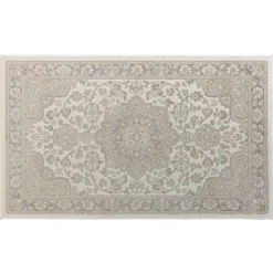 TAPIS RECTANGLE 68X110CM VISCOSE TISSEE CHERINE NATUREL