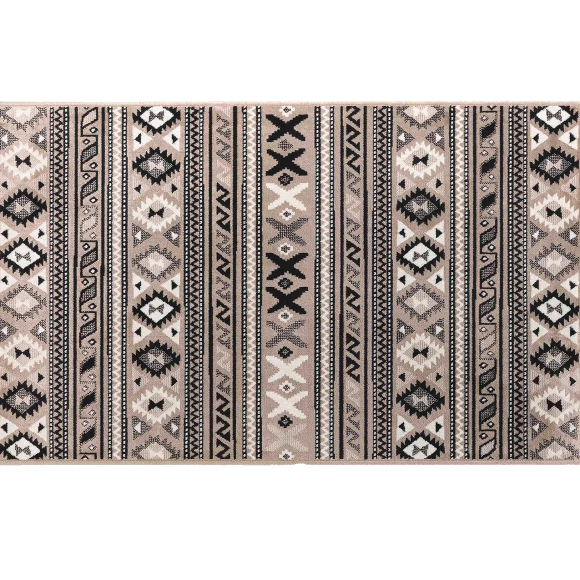 TAPIS RECTANGLE 68X110CM VISCOSE TISSEE SAKARI TAUPE