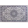 TAPIS RECTANGLE 68X110CM VISCOSE TISSEE CHERINE BLEU