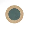 TAPIS ROND D.120CM JUTE BICOLORE NAPOLI BLEU