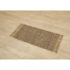 TAPIS SAIGON COTON JUTE 45X90CM NATUREL NOIR
