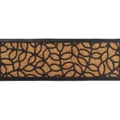 TAPIS 25X75CM COCO TRESSE CAOUTCHOUC FEUILLE