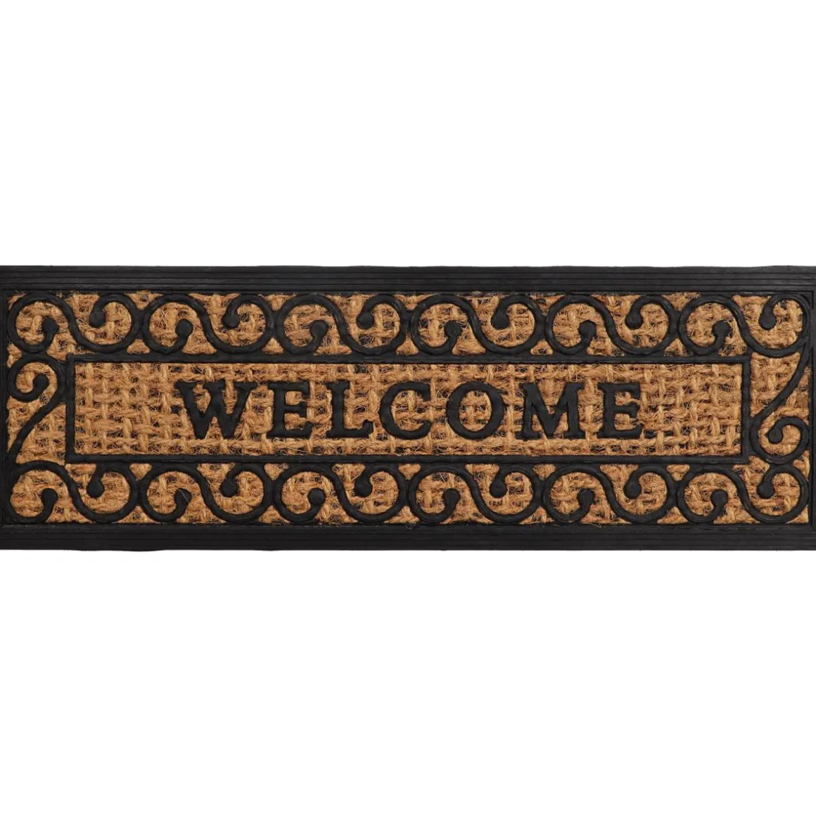 TAPIS 25X75CM COCO TRESSE CAOUTCHOUC WELCOME