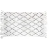 TAPIS 50X80CM COTON IMPRIME LATIKA BLANC