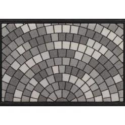 TAPIS 40X60CM NYLON CAOUTCHOUC MOSAIQUE
