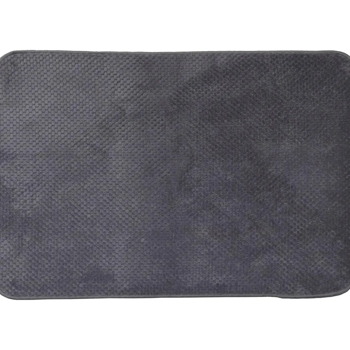 TAPIS 40X60CM POLYESTER GRIS FONCE