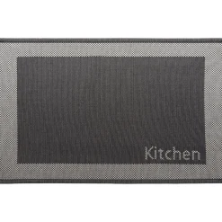 TAPIS 50X80CM POLYESTER KITCHEN NOIR