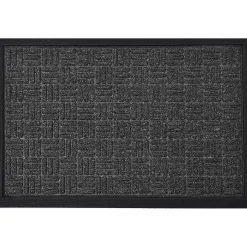 TAPIS YVAN 40X60CM POLYPRO CAOUTCHOUC GRIS FONCE