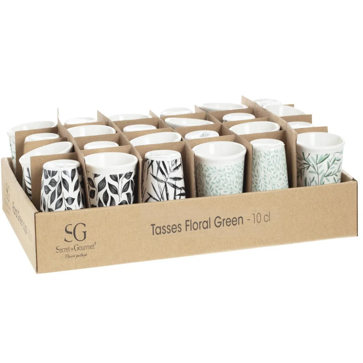 TASSE ESPRESSO FLORAL GREEN 10CL