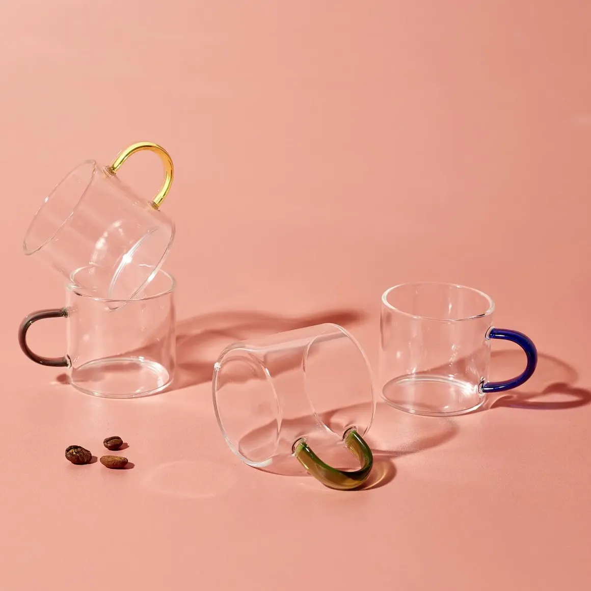 TASSE EXPRESSO VERRE ANSE COLOREE 10CL
