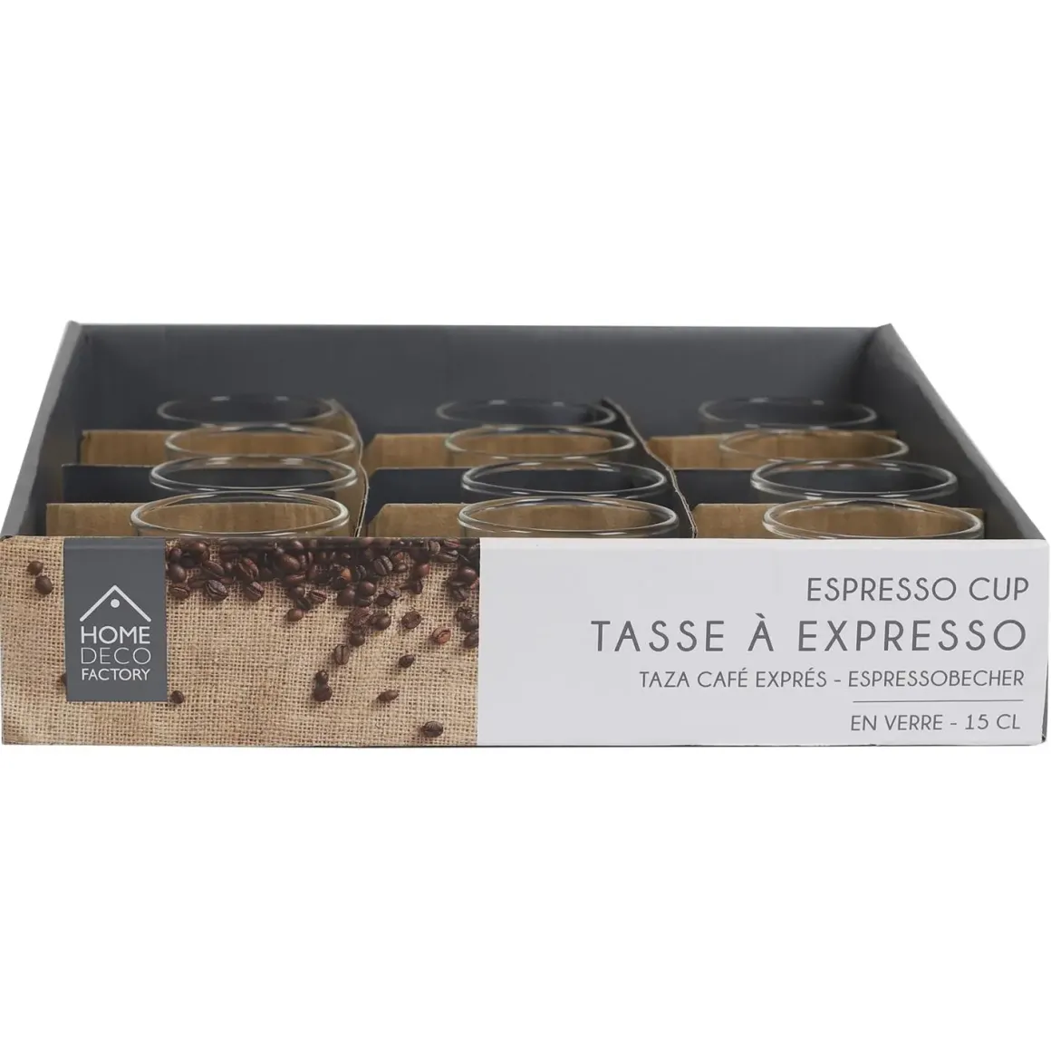 TASSE EXPRESSO VERRE ANSE COLOREE 10CL
