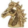 TETE CHEVAL DOREE A POSER H.17CM