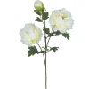 TIGE PIVOINE 2 FLEURS ET 1 BOURGEON H.70CM BLANC