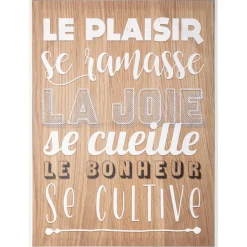 TOILE IMPRIMEE CITATIONS D.58X78CM