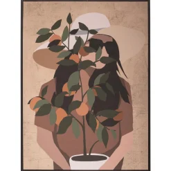 TOILE IMPRIMEE FEMME D.58X78CM