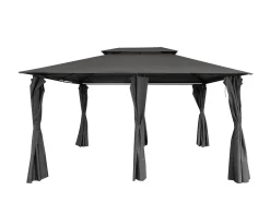 TONNELLE ESSENTIELLE ACIER 3X4X2.75M AVEC RIDEAUX