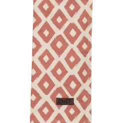 TORCHON CHEF LOSANGE 50X70CM COTON TERRACOTTA