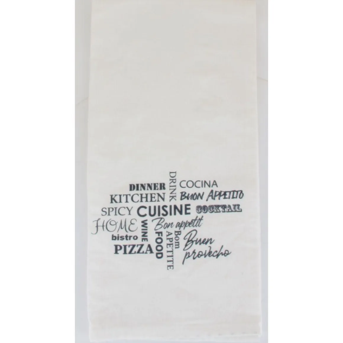 TORCHON IMP JEANNE 50X70CM COTON BLANC CUISINE