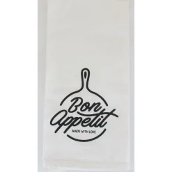 TORCHON IMP JEANNE 50X70CM COTON BLANC BON APPETIT