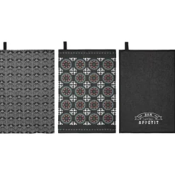 TORCHON IMPRIME HOUSE 45X70CM X3