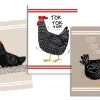TORCHON POULETTE MULTICOLORE 50X70CM