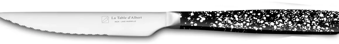 TORONTO COUTEAU TABLE INOX NOIR BLANC