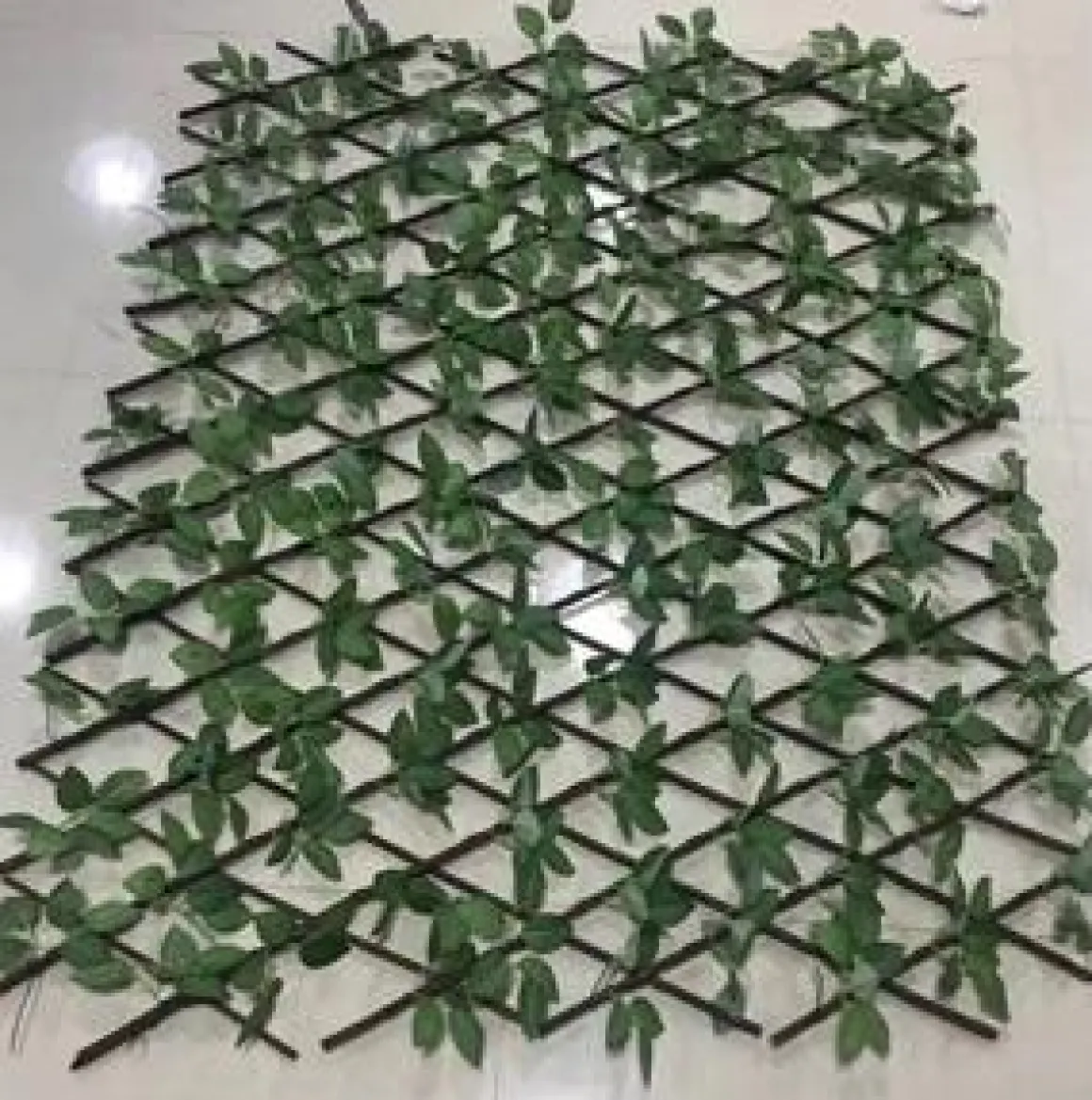 TRELLIS SAULE ET FEUILLES ARTIFICIELLES 100X190CM