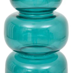 VASE BE VINTAGE VERRE BLEU H.25CM
