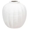 VASE BOULE CERAMIQUE AMIA BLANC H.28CM