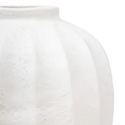 VASE BOULE CERAMIQUE AMIA BLANC H.28CM
