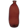 VASE BOUTEILLE VERRE RECYCLE ULY AMBRE H.35CM