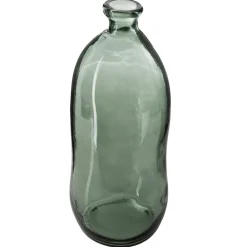 VASE BOUTEILLE VERRE RECYCLE KAKI H.73CM