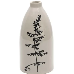VASE CERAMIQUE ORNEMENT BRANCHE H.16CM