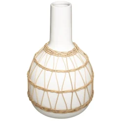 VASE CERAMIQUE ROTIN H.28.5CM