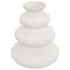 VASE CERAMIQUE SABLE OLME BLANC H.20CM