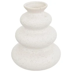 VASE CERAMIQUE SABLE OLME BLANC H.20CM