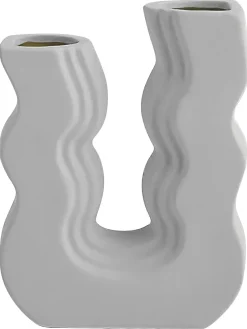 VASE CERAMIQUE WAVE BLANC TAILLE 13X4.8X21.5CM
