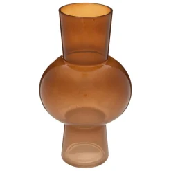 VASE CLOUDY VERRE MARRON H.29.5CM