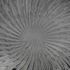 VASE COQUILLAGE VERRE GRIS H.32CM