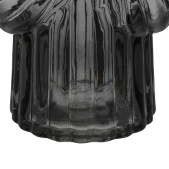 VASE COQUILLAGE VERRE GRIS H.32CM
