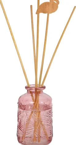 VASE DIFFUSEUR DECORE ROSE BATONS FLAMANT ROSE
