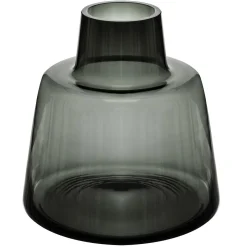 VASE EPAULE GRIS H.23CM