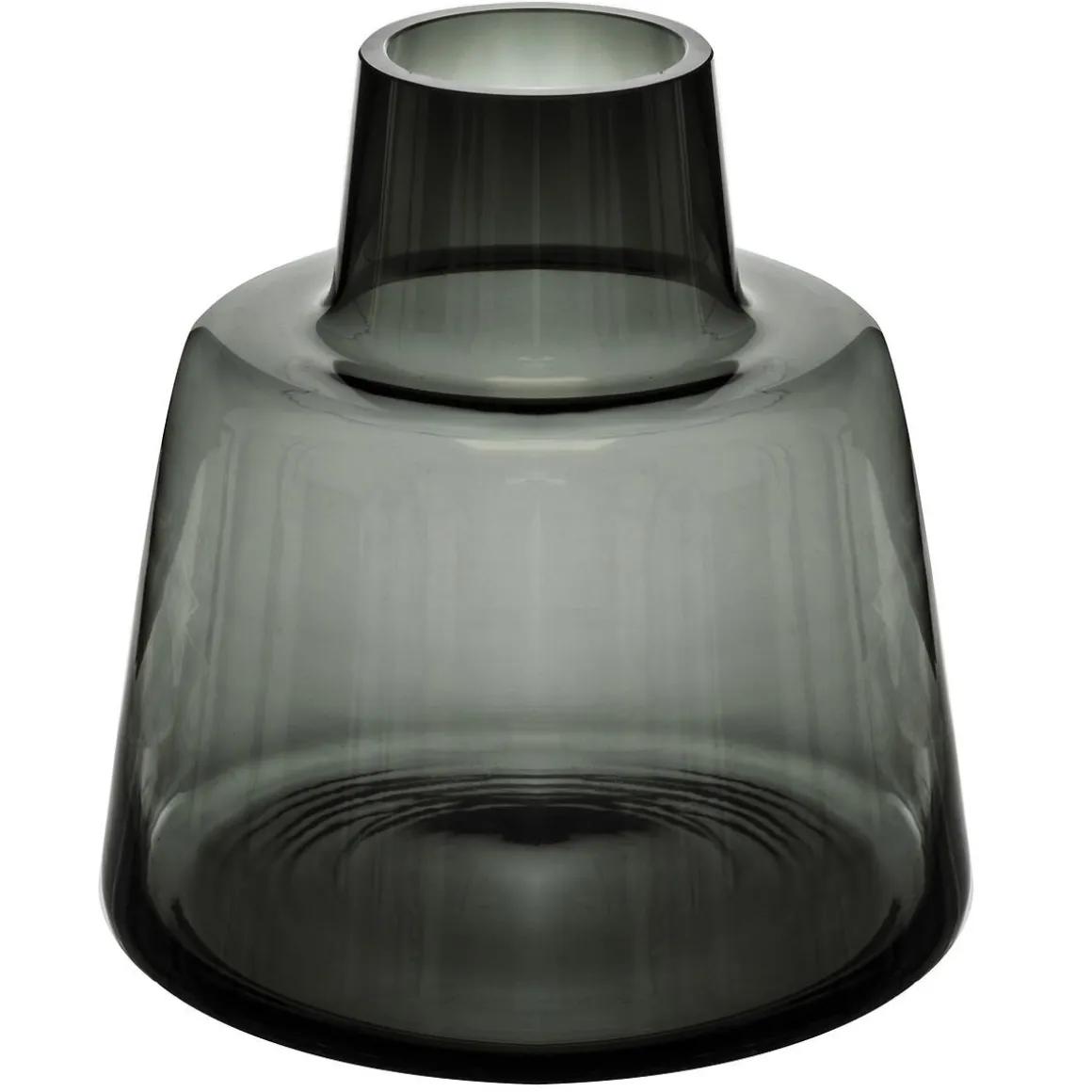 VASE EPAULE GRIS H.23CM