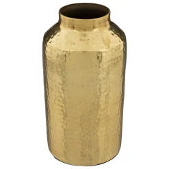 VASE METAL MARTELE GOLD H.19CM