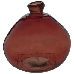 VASE ROND VERRE RECYCLE ULY AMBRE D.33CM