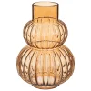 VASE STRIE VERRE RIVI AMBRE H.25.5CM
