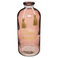 VASE VERRE MESSAGE CARMEN H.25CM